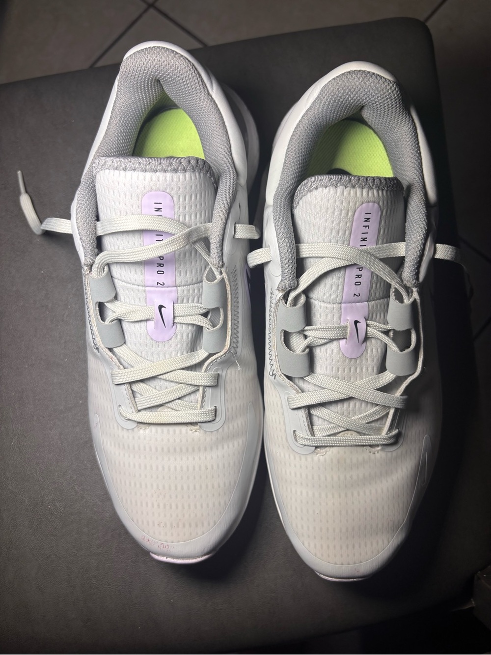 Nike Women's Light Gray & Lavender Athletic Running Shoes